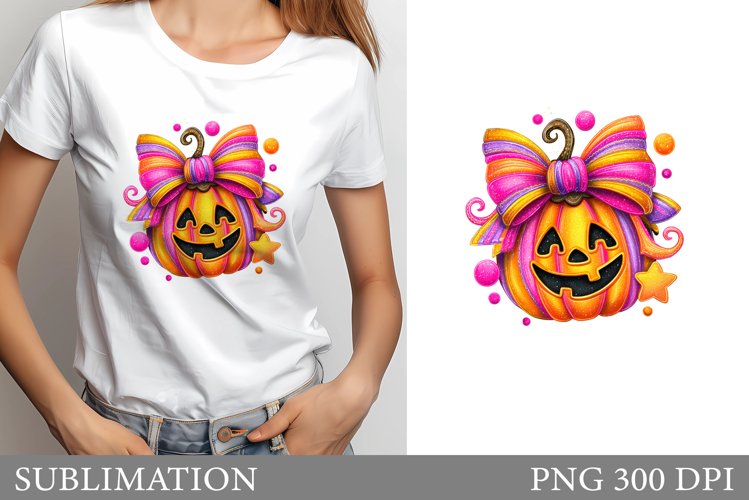 Halloween Pumpkin T-Shirt Design. Pumpkin Sublimation