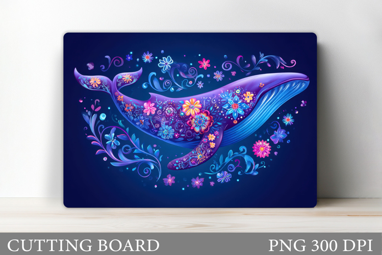 Whale Cutting Board Design. Whale Sublimation example image 1