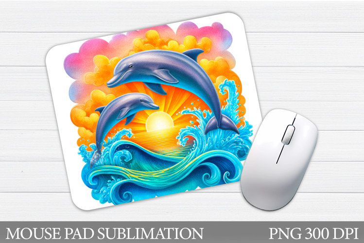 Dolphins Mouse Pad Design. Sea Mouse Pad Sublimation