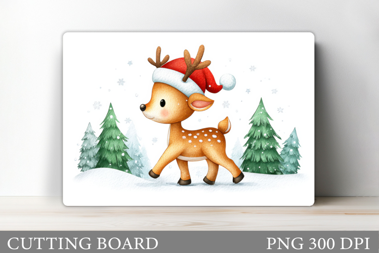Christmas Deer Cutting Board. Christmas Cutting Board Design
