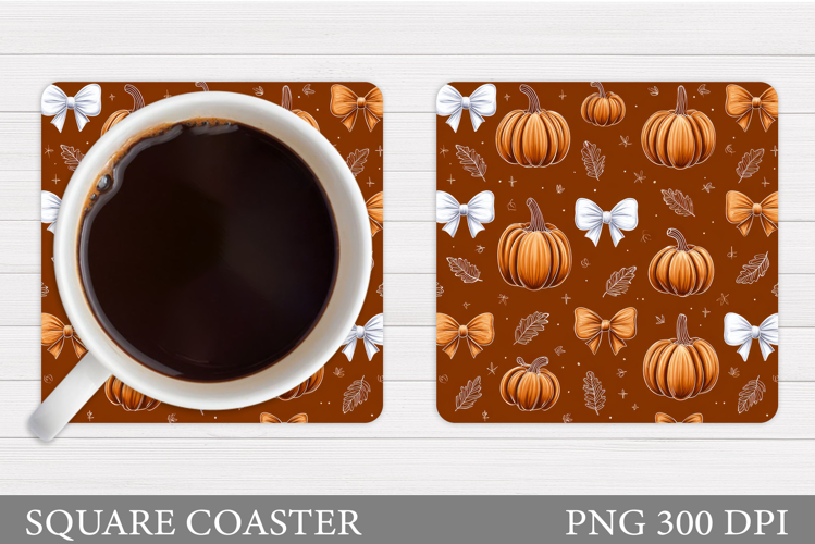 Fall Pumpkin Coaster Design. Fall Coaster Sublimation