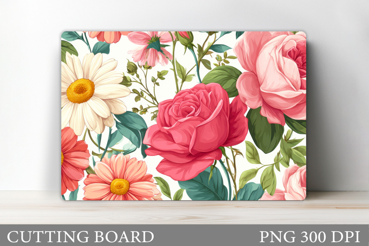 Flowers Cutting Board. Floral Cutting Board Sublimation