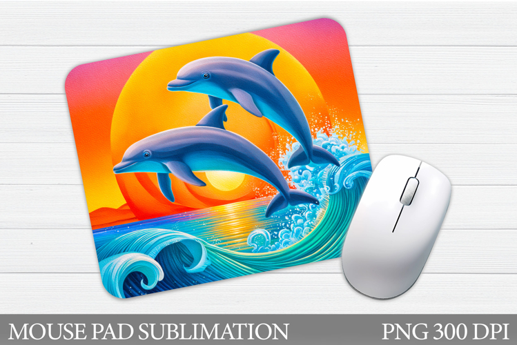 Dolphins Mouse Pad Design. Sea Mouse Pad Sublimation