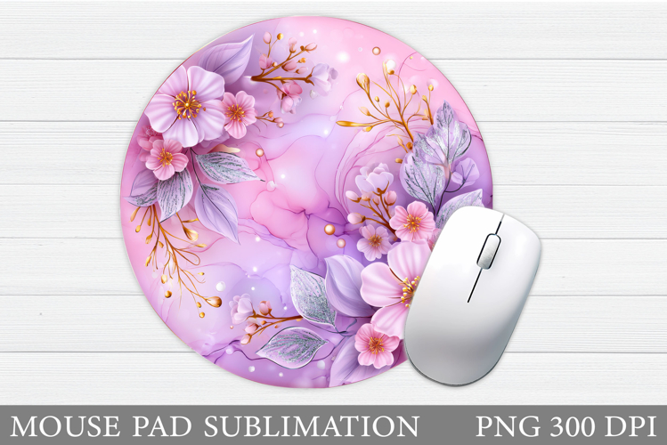 Flowers Mouse Pad Sublimation. Floral Mouse Pad Design