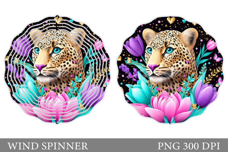 Leopard Wind Spinner Design. Leopard Sublimation