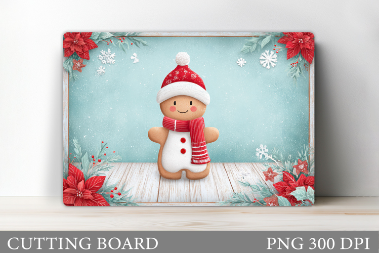 Christmas Cutting Board Design. Gingerbread Cutting Board