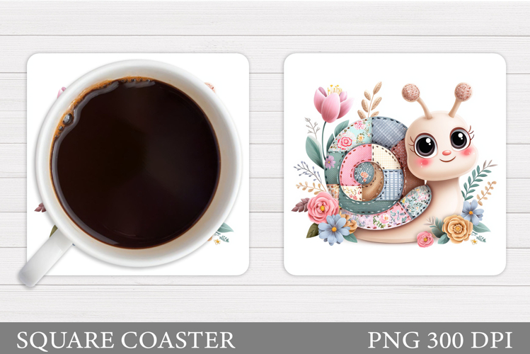 Cute Snail Coaster Design. Cute Snail Sublimation