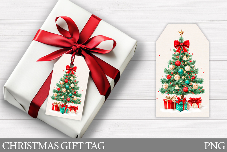 Christmas Gift Tag Printable. Christmas Tree Gift Tag Design