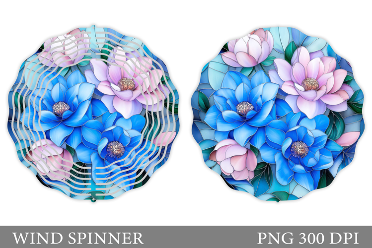 Floral Wind Spinner Sublimation. Flowers Wind Spinner Design