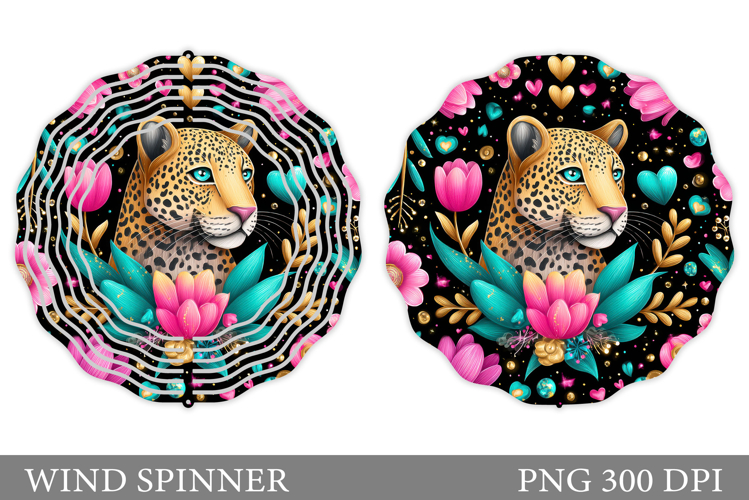 Leopard Wind Spinner Design. Leopard Sublimation