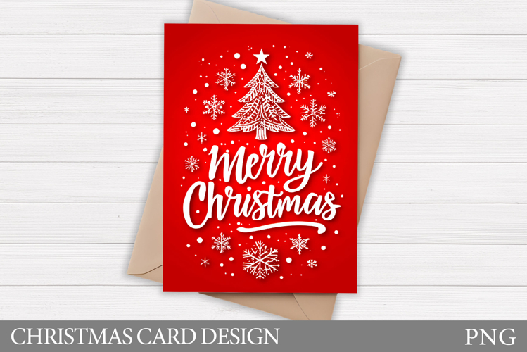 Christmas Card Printable. Christmas Tree Card Design