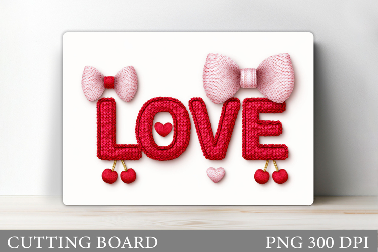 Love Cutting Board Design. Valentines Cutting Board