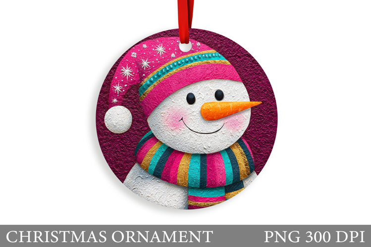 Snowman Christmas Ornament. Snowman Ornament Design
