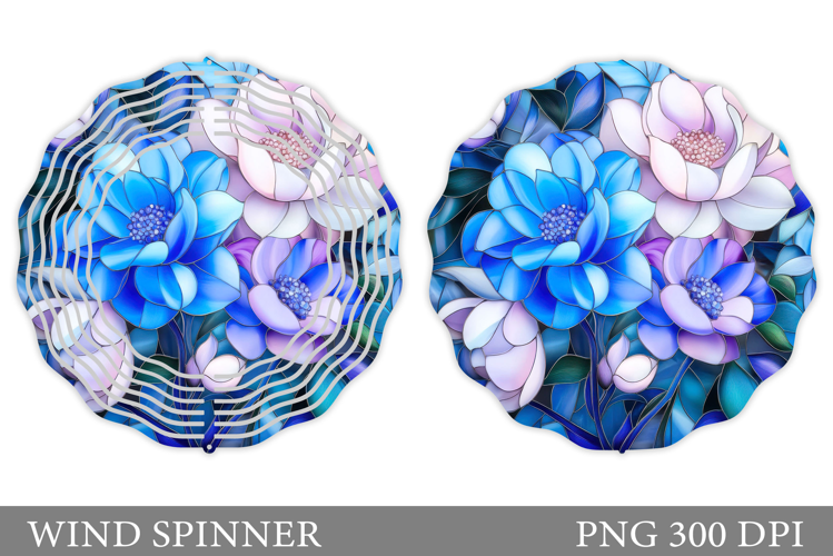 Flowers Wind Spinner Design. Floral Wind Spinner Sublimation