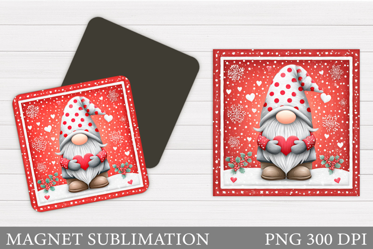 Christmas Gnome Magnet. Christmas Magnet Sublimation