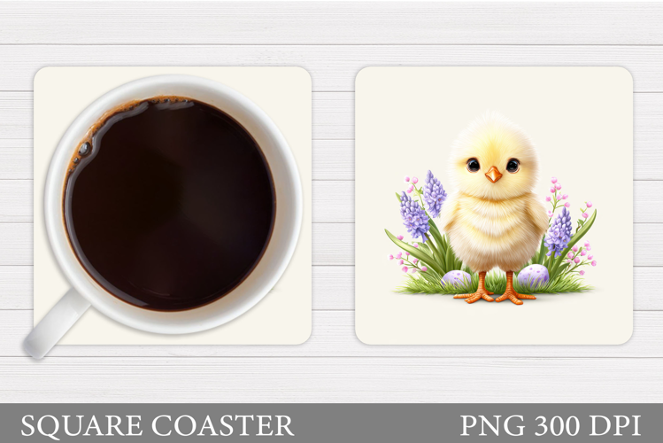 Easter Chick Coaster Design. Easter Coaster Sublimation
