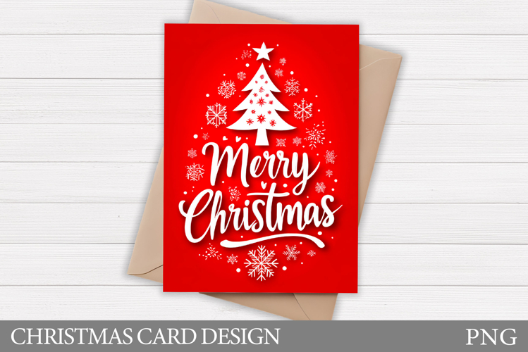 Christmas Card Printable. Christmas Tree Card Design