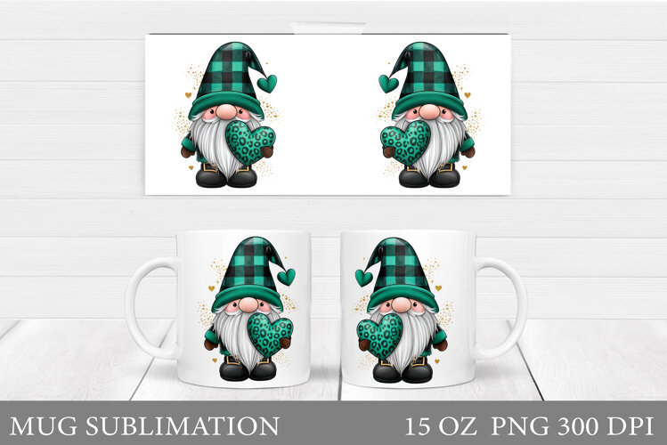 St Patrick Gnome Mug Design. St Patrick Mug Sublimation example image 1