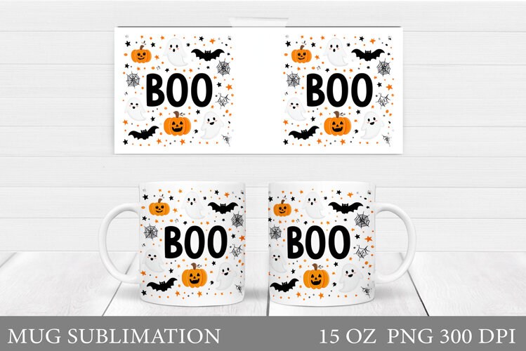 Halloween Mug Wrap Design. Halloween Sublimation example image 1