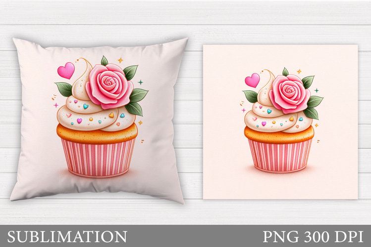 Cupcake Sublimation. Cupcake Pillow Design
