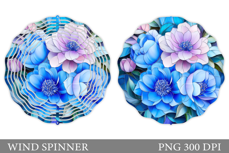Flowers Wind Spinner Design. Floral Wind Spinner Sublimation