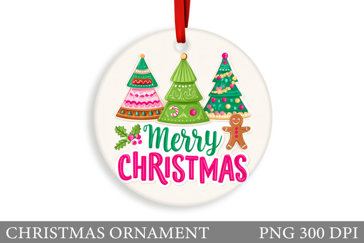 Christmas Ornament Sublimation. Merry Christmas Ornament