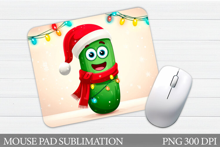 Christmas Pickle Mouse Pad. Christmas Mouse Pad Sublimation example image 1