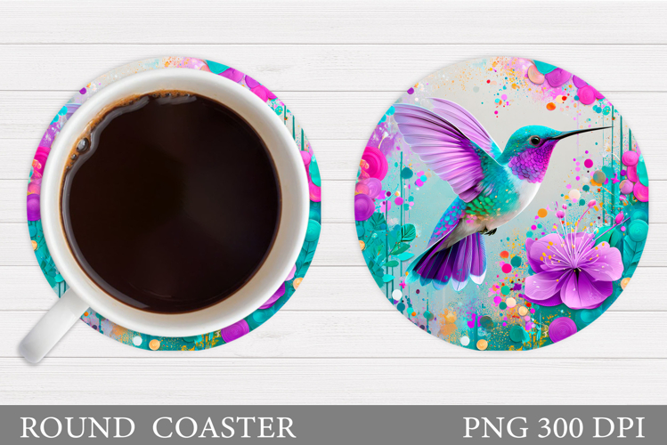 Hummingbird Coaster Design. Hummingbird Sublimation