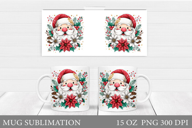 Santa Claus Mug Design. Christmas Mug Sublimation example image 1