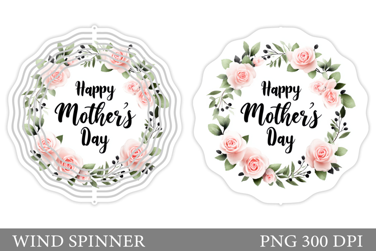 Mothers day Wind Spinner. Floral Wind Spinner Sublimation
