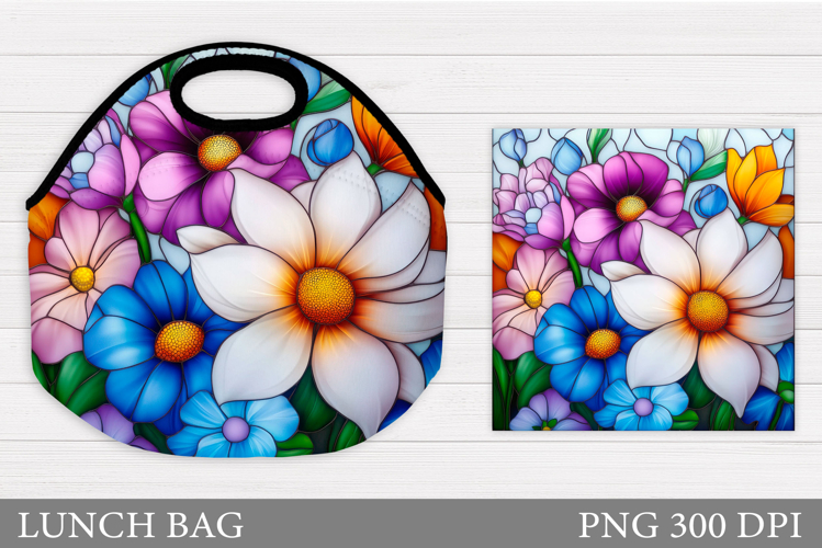 Wildflowers Lunch Bag Design. Flowers Lunch Bag Sublimation