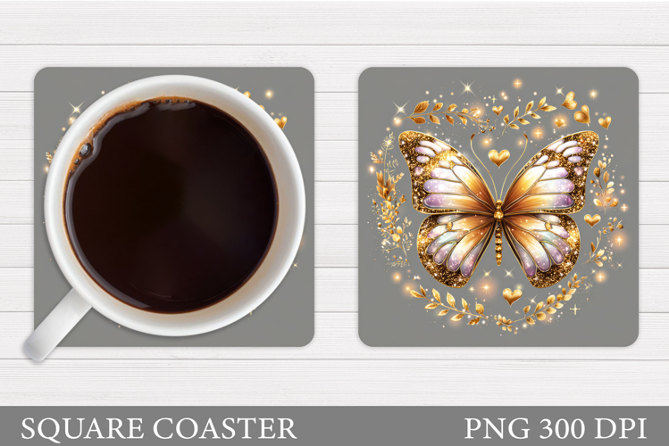 Butterfly Coaster Design. Butterfly Sublimation
