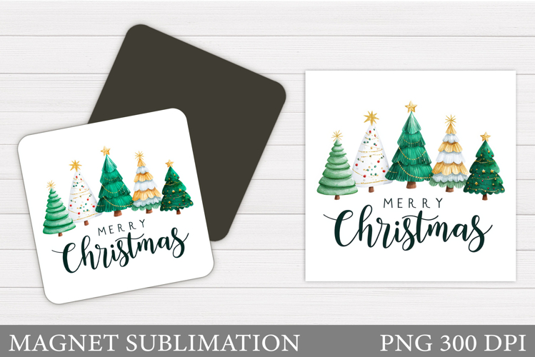 Christmas Tree Magnet Design. Christmas Magnet Sublimation