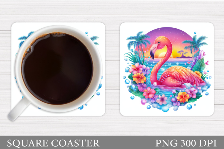 Flamingo Coaster Design. Flamingo Sublimation