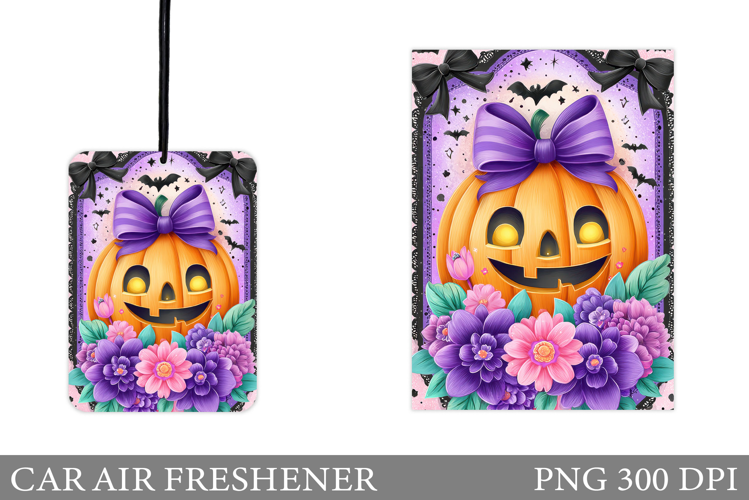 Scary Pumpkin Car Air Freshener. Halloween Car Air Freshener