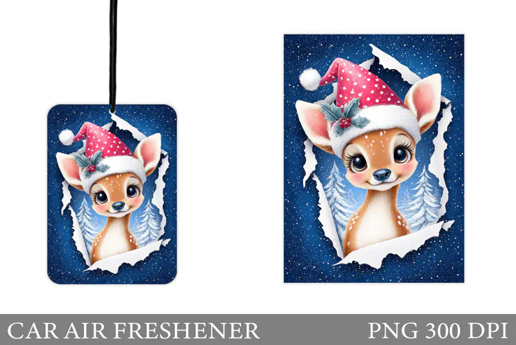 Cute Deer Car Air Freshener. Christmas Car Air Freshener