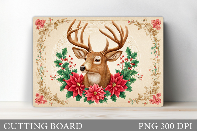 Reindeer Cutting Board. Christmas Cutting Board Design