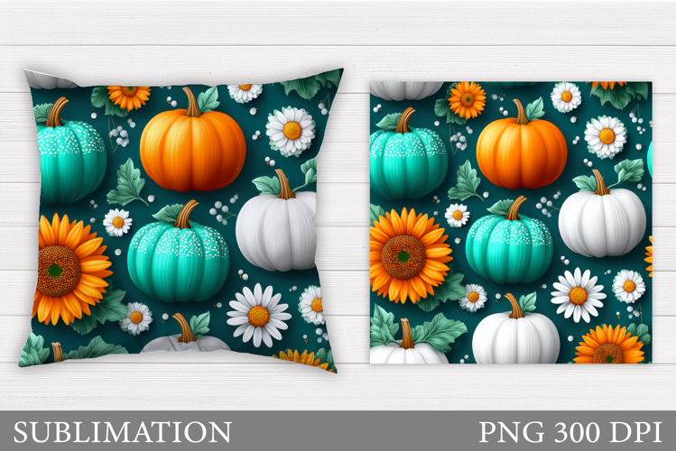 Fall Pumpkin Pillow Design. Fall Sublimation