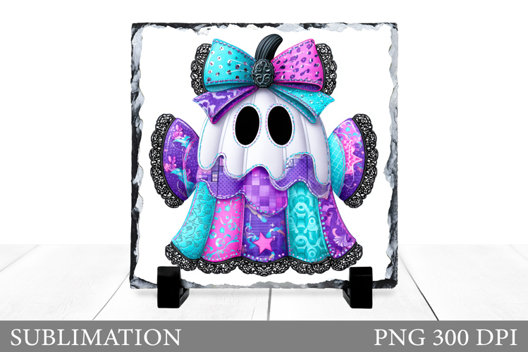 Cute Ghost Slate Design. Halloween Slate Sublimation