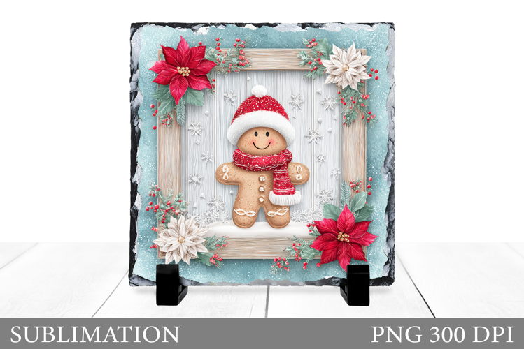Cute Gingerbread Sublimation. Gingerbread Slate Design
