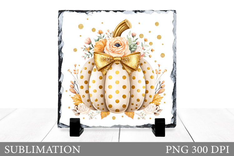 Fall Pumpkin Slate Sublimation. Autumn Sublimation