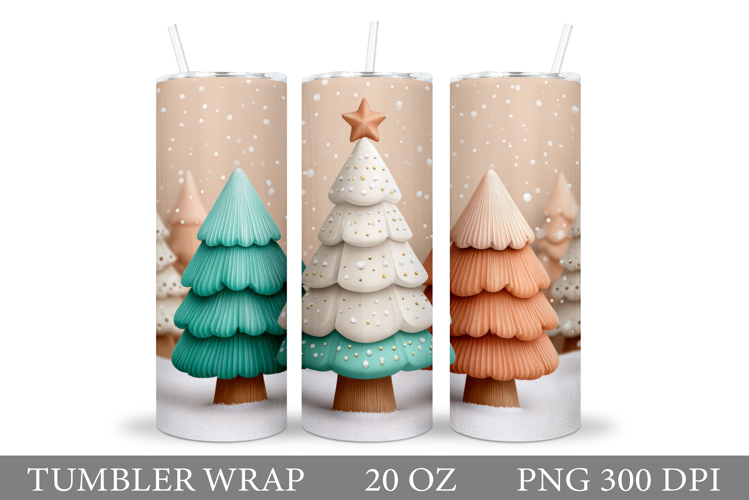 Christmas Tree Tumbler Sublimation. Christmas Tumbler Design
