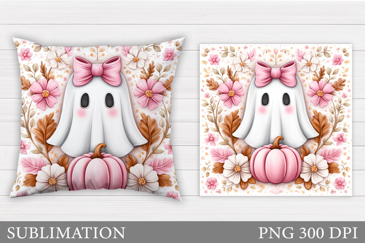 Halloween Ghost Pillow Design. Halloween Ghost Sublimation