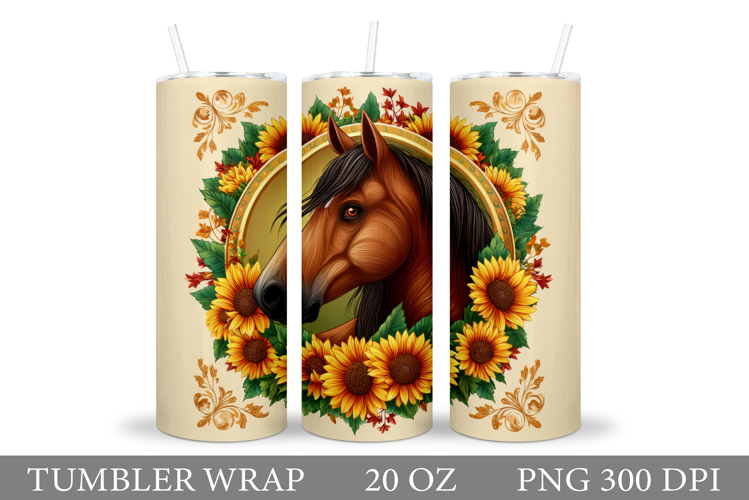 Horse Tumbler Wrap Sublimation. Horse Tumbler Wrap Design