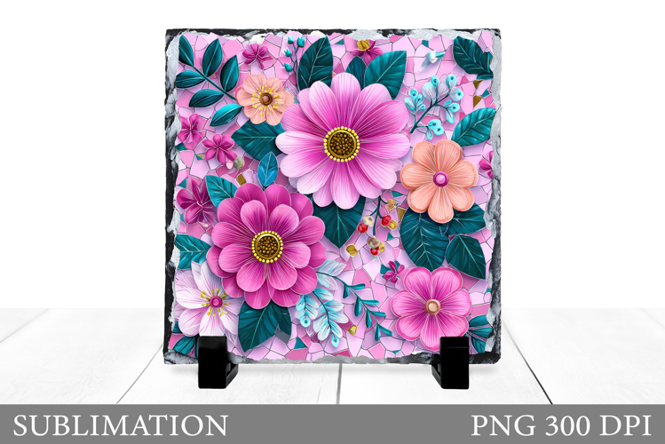 Flowers Sublimation. Flowers Slate Design