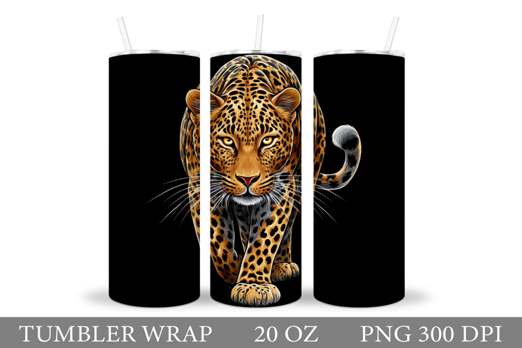 Leopard Tumbler Design. Leopard Sublimation example image 1