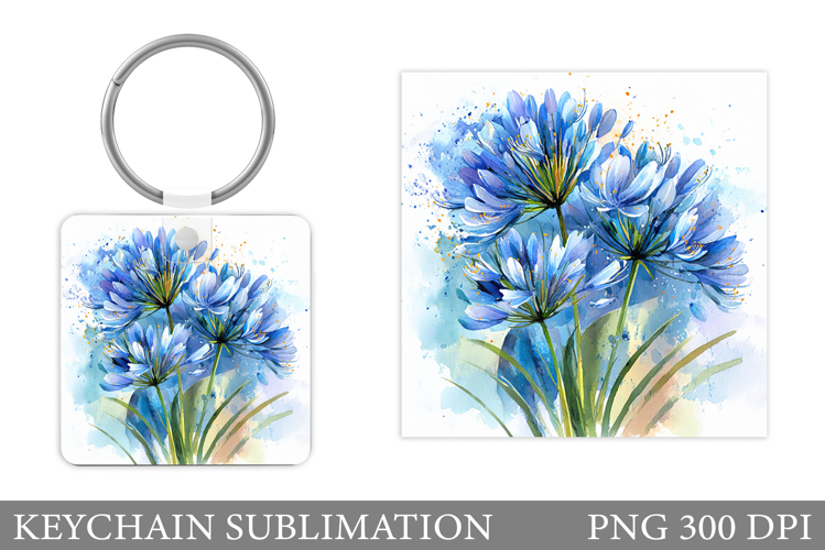 Flowers Keychain Design. Floral Keychain Sublimation