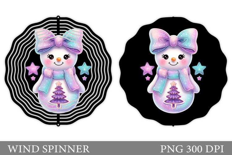 Cute Snowman Wind Spinner. Christmas Wind Spinner Design