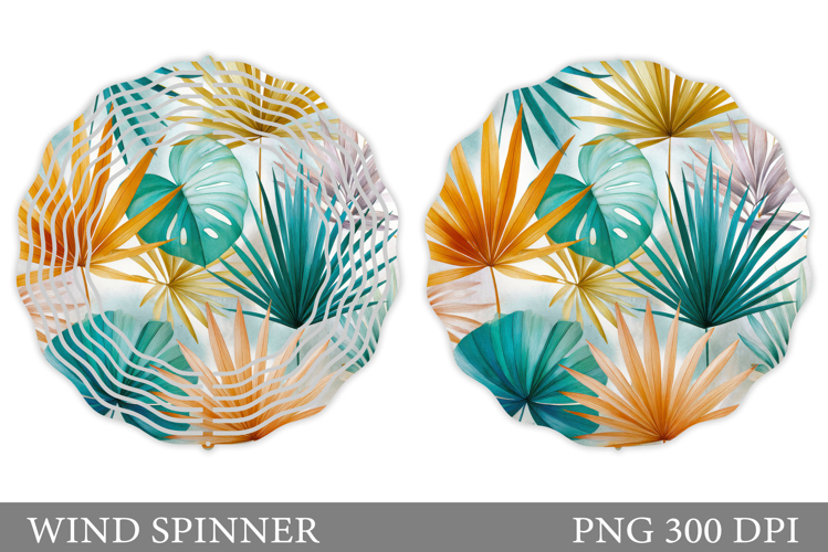 Tropical Leaves Wind Spinner. Tropical Wind Spinner Design