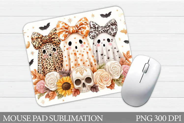 Halloween Ghost Mouse Pad. Halloween Mouse Pad Sublimation